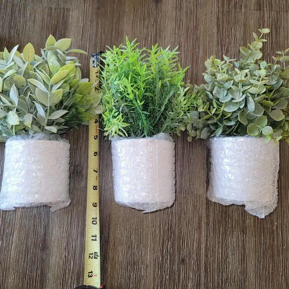 COPY - Set of 3 Small Artificial Potted Plants – Faux Greenery for Home & Offic…